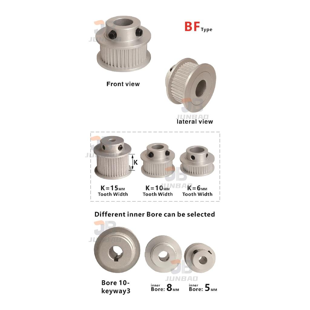30T/40T/50T/60-Teeth, 2GT Timing pulley, used in transmission systems for DIY/CNC/3D printers, G2M Synchronous toothed wheel