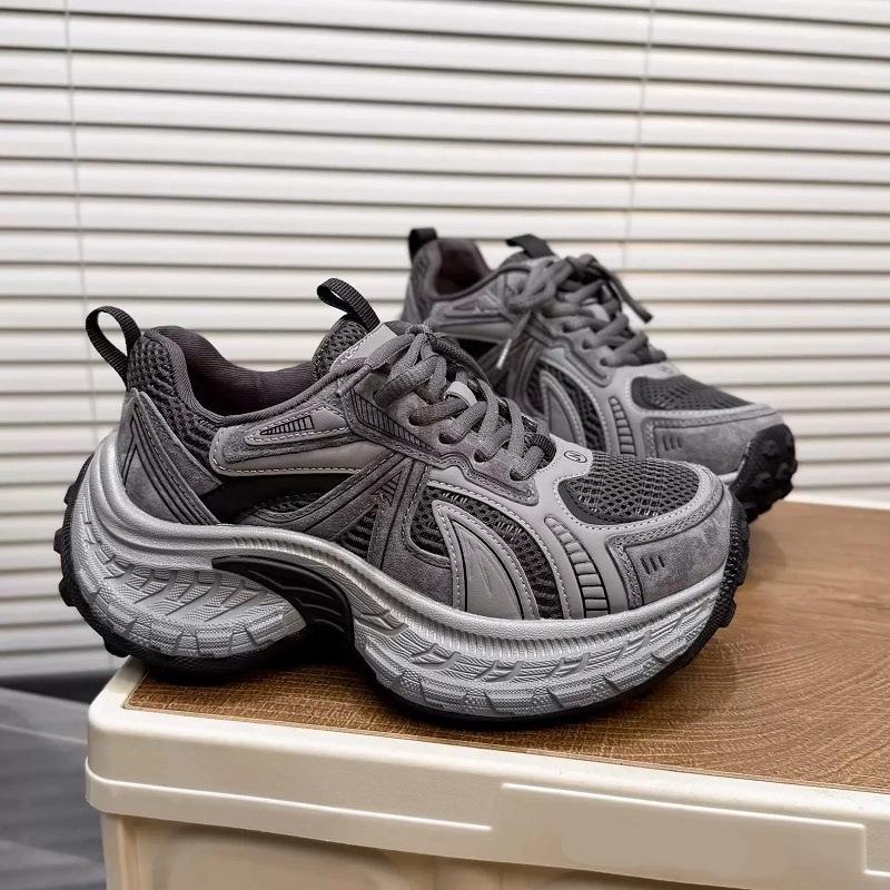 

Versatile thick-soled small man increases height, spring new velvet breathable muffin bottom sports and leisure dad shoes woman 40