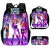 K-Pop 3-teiliges Schulrucksack-Set: Rucksack, Umhängetasche, Federmäppchen – Leicht, Bequeme Träger, Großes Fassungsvermögen, Mehrere Farben