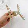 105cm Acetate Stunning Hair Claw Clip In Amber Green And Tortoise Shell Patterns For Trendy Girls