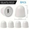 6pcs Universal Toilet Bolt Caps, Round Plastic Push-On Toilet Bowl Bolt Caps Covers, With Extra Washers For Easy Installation