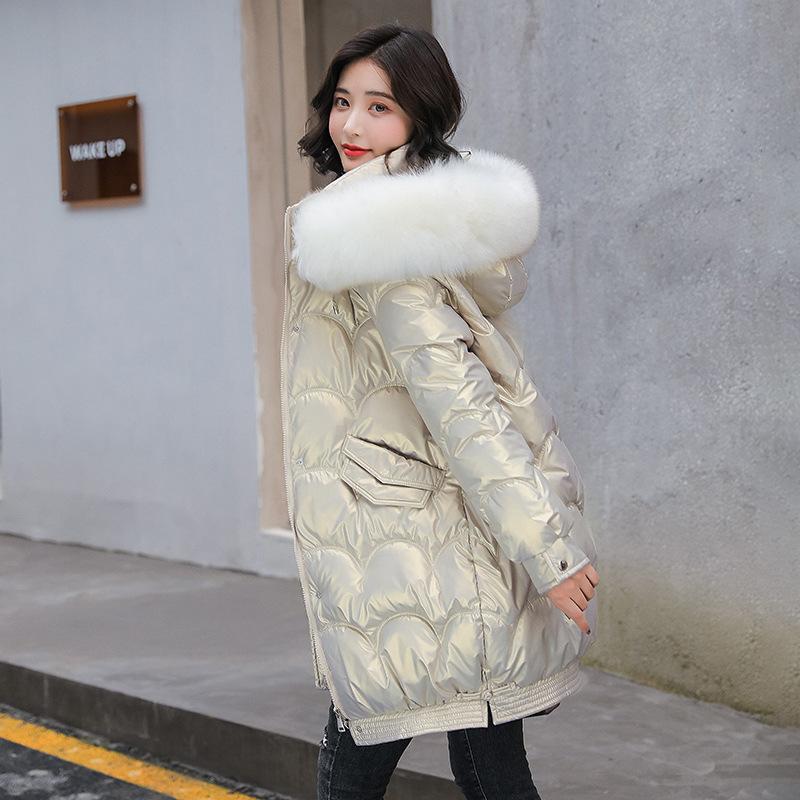 Women Winter Jacket Parkas Fashion Fur Collar Hooded Thick Warm Parkas Casual Female Long Snow Wear Coat Outwear