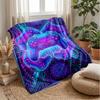 Neon Gaming Controller Theme blanket Lightweight Warm Flannel Blanket Decorative Throw Blanket for Home Decoration