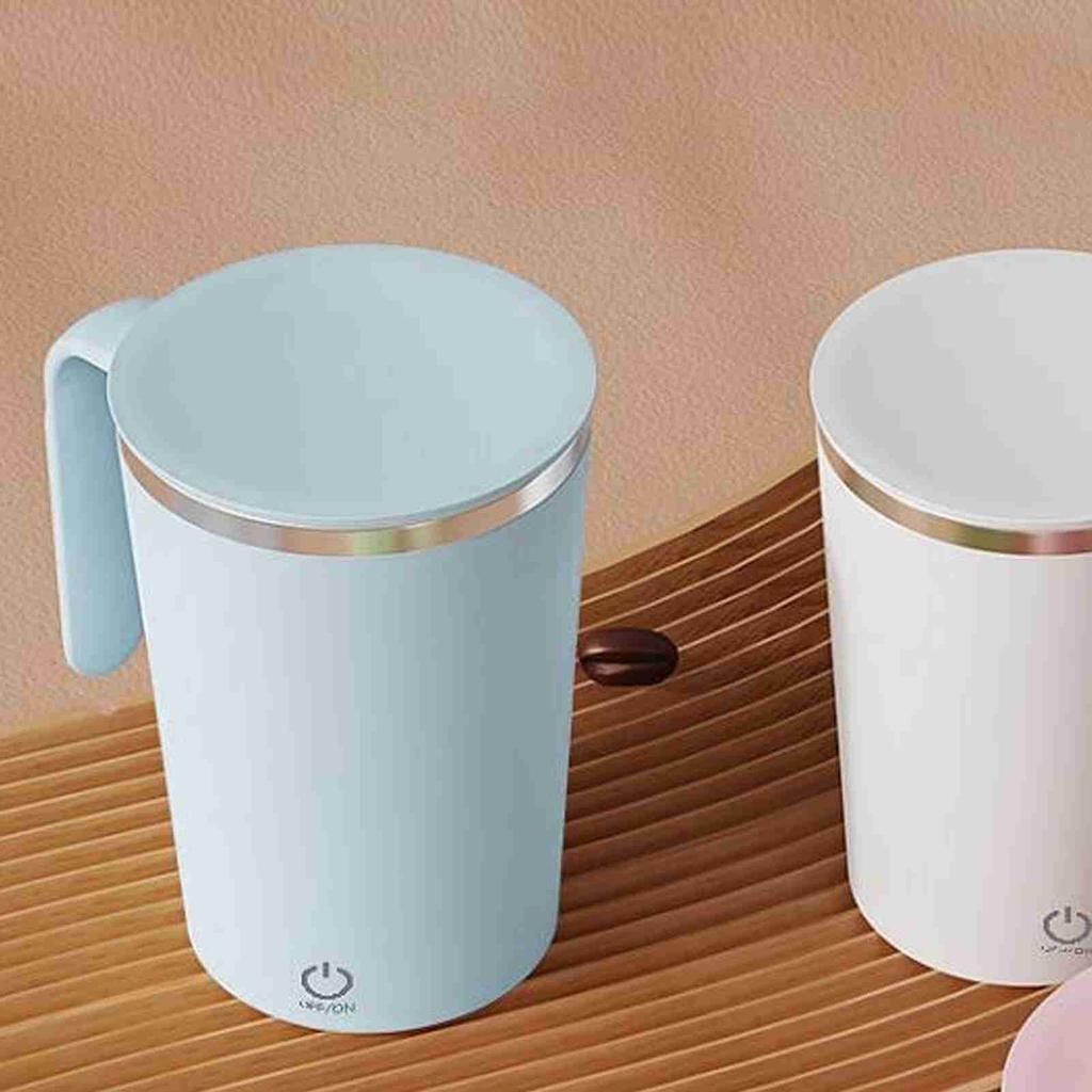Self Stirring Coffee Mug USB Rechargeable Magnetic Insulated 304 Stainless Steel 350ml Automatic Mixing Coffee Cup for Hot Chocolate Milk