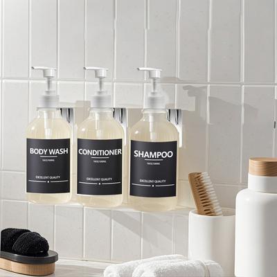 500ml Skaidrus Šampūno Kondicionieriaus Kūno Prausimosi Dozatorius Buteliukas Sieninis Vonios Kambario Dekoras Muilo Buteliukas su Lipduku