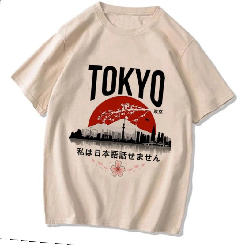 Women  Gothic Mange Tshirt Tokyo Y2k T-shirt 2000s Funny Graphic Tee Shirt Hip Hop Streetwear Style Clothes Tops Femme