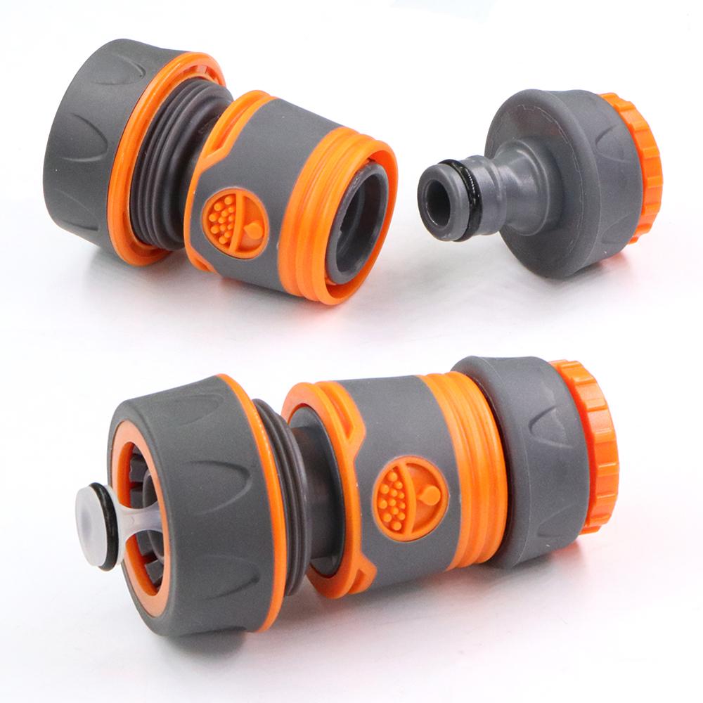 3pcs 1/2" 3/4" 1" Garden Hose Adapter Taps Fittings with 16mm Quick Connector Irrigation Pipe Tube Coupler Joint Connect Repair