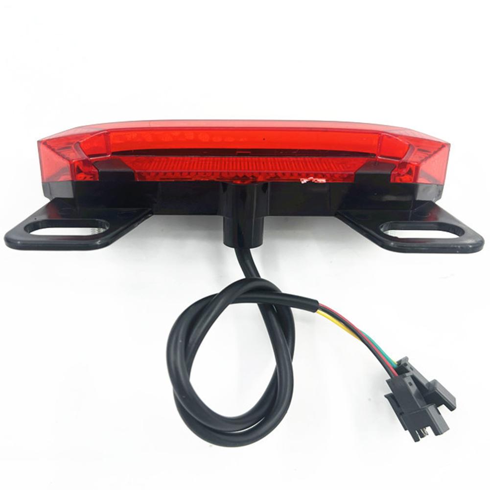 Electric Bicycle Rear Light DC 36-60V Night Cycling Safety Warning Lamp Waterproof Flash Light LED Electric Bike Warning Light