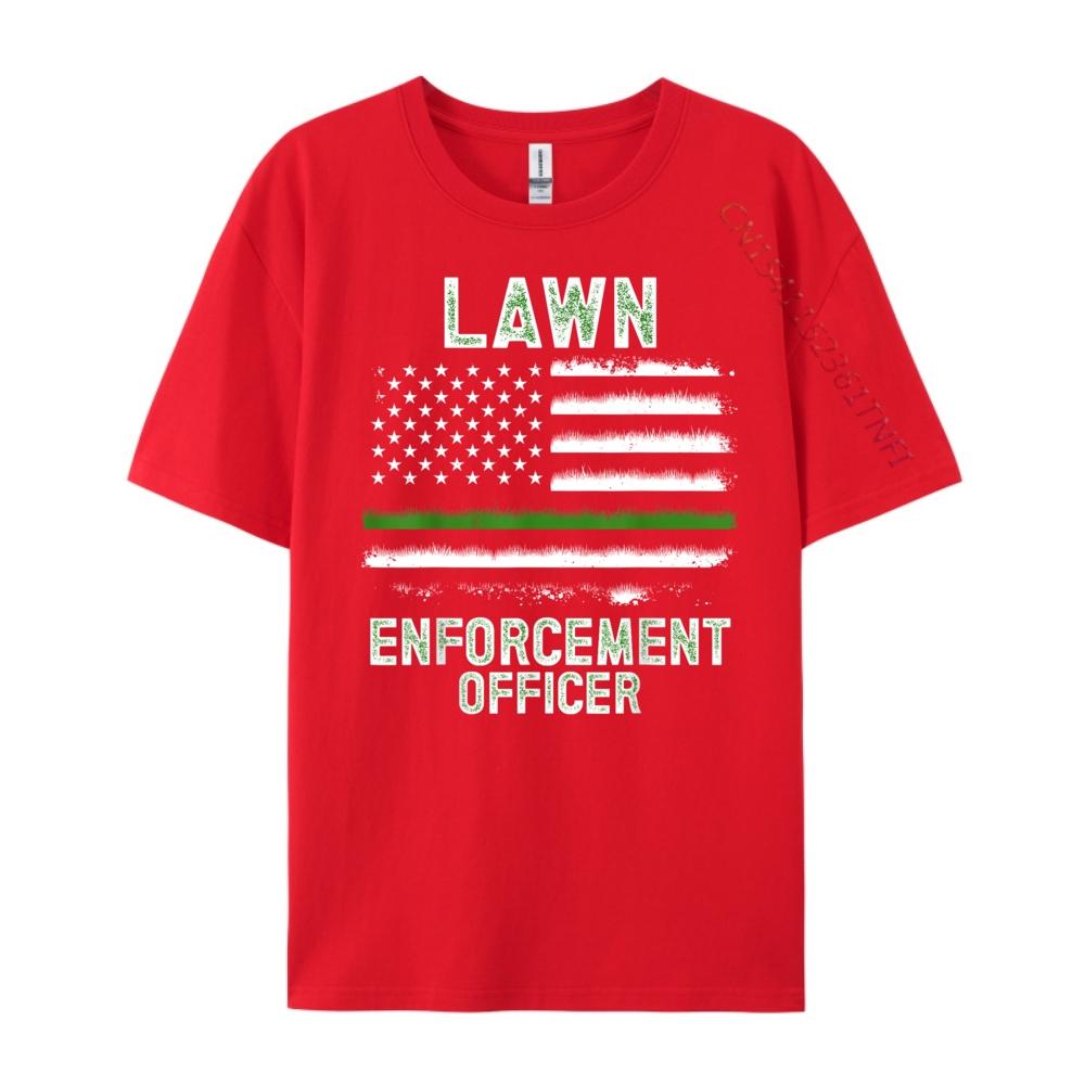 Gardening Lawn Mower American Flag Lawn Enforcement Officer Oversized T Shirt Men Anime T Shirts S