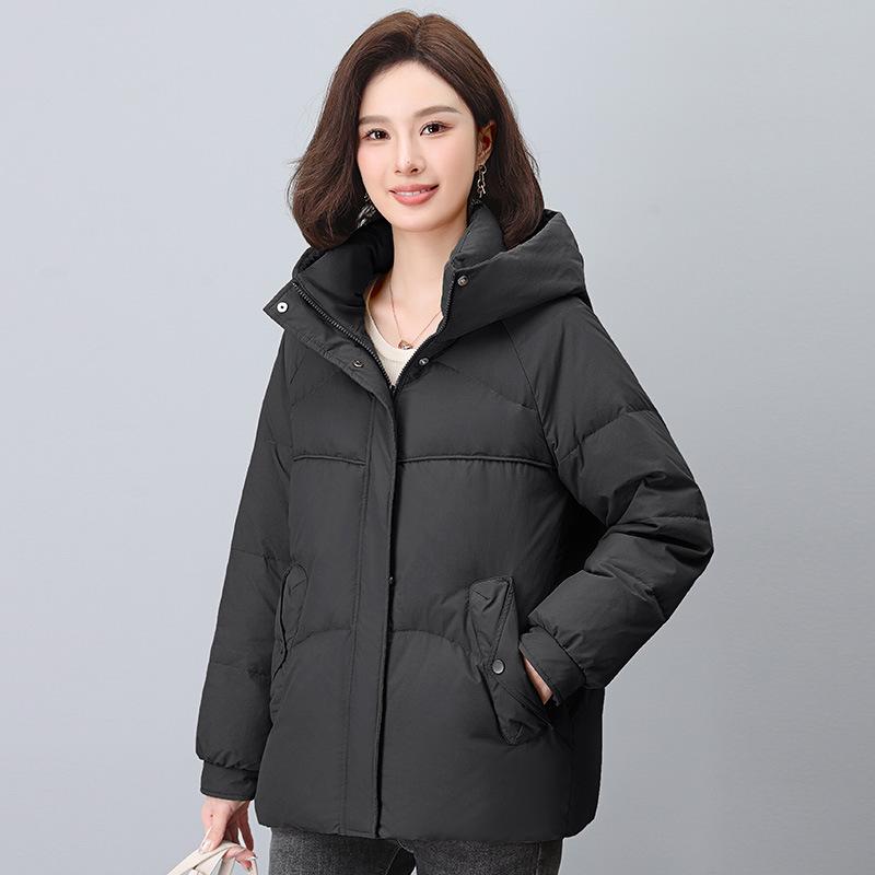 Women's 2024 Fashionable Loose Fit Hooded Down Jacket