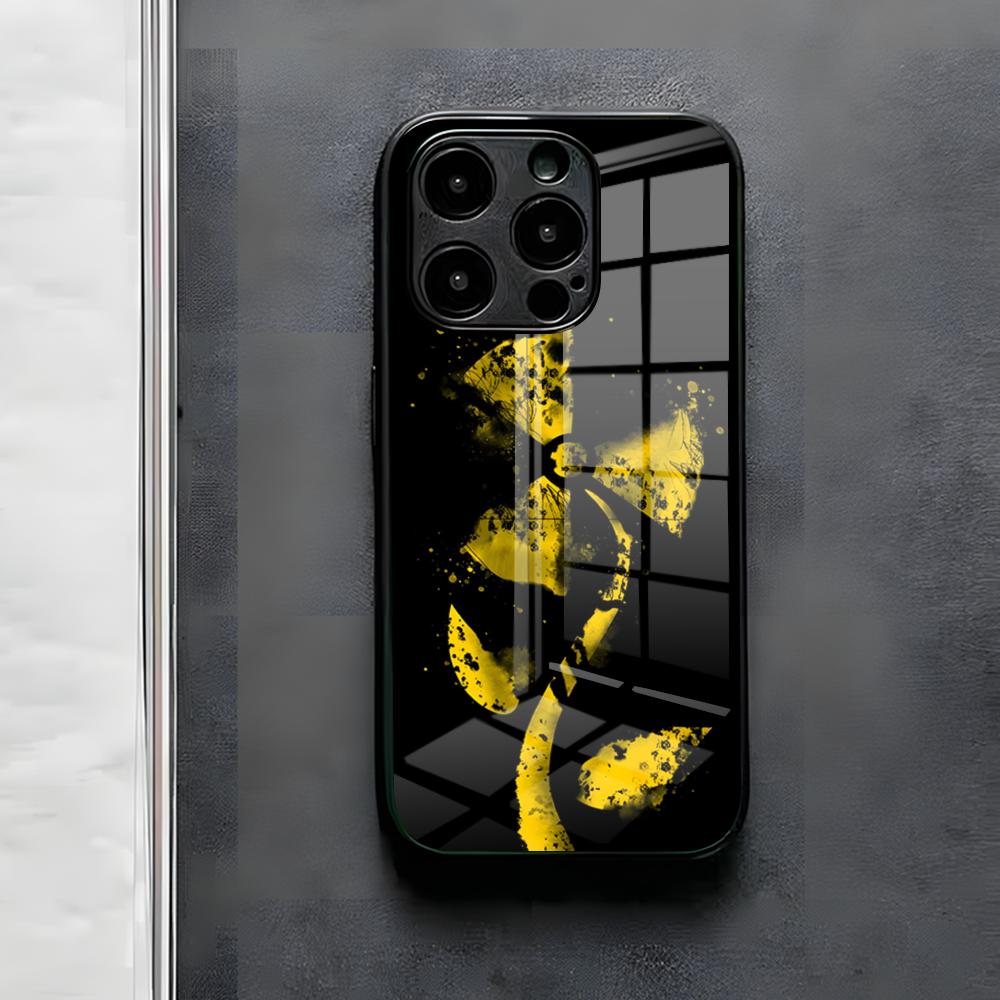

Ігровий чохол для телефону S-Stalker для IPhone 17 Air 16 E Pro Max 15 14 13 Mini 12 Pro 11 Max Plus Чорна скляна кришка iPhone 16