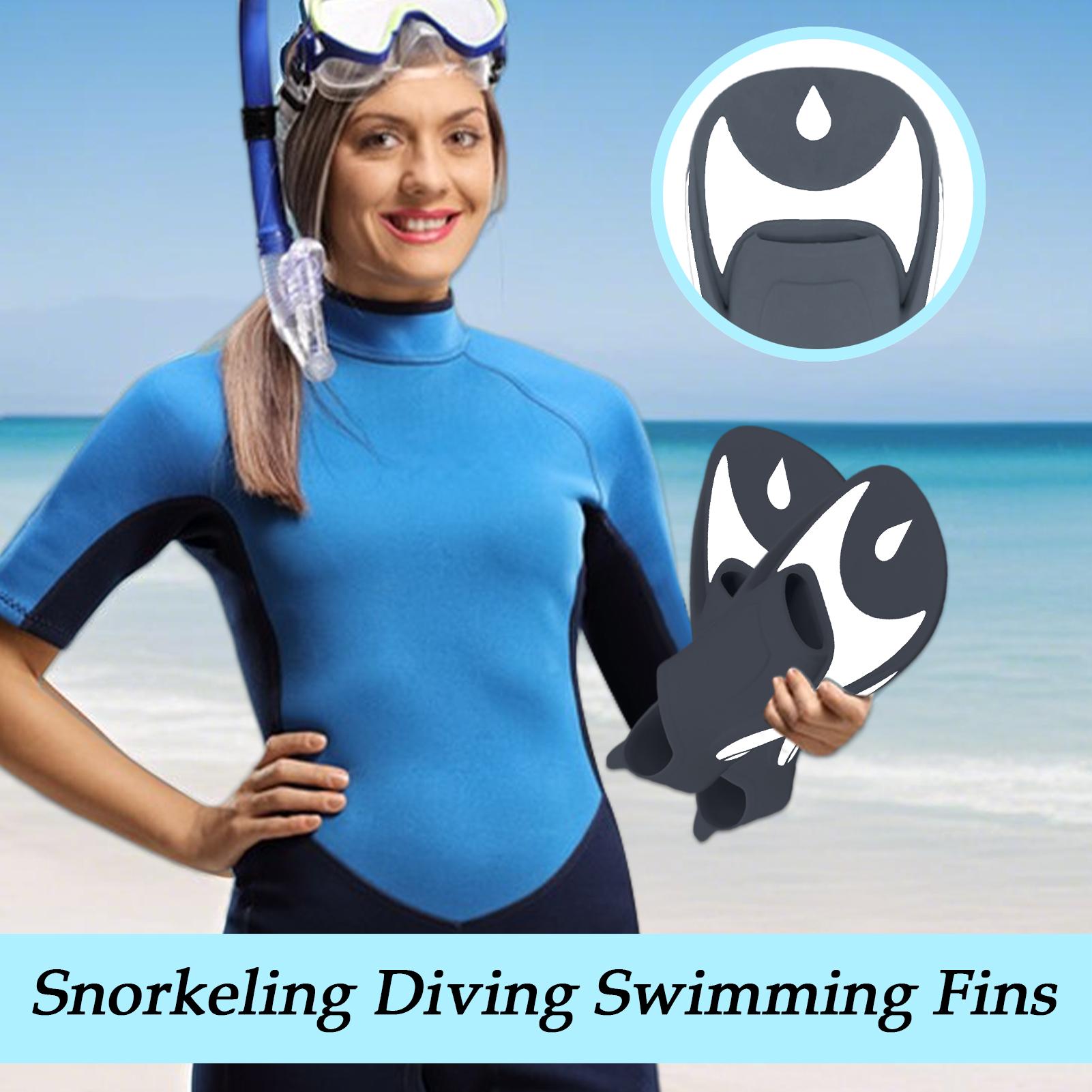 Pinne da Nuoto Pinne da Allenamento per il Nuoto Pinne Galleggianti Pinne Galleggianti Attrezzatura per Apnea Pinne da Allenamento per il Nuoto nero