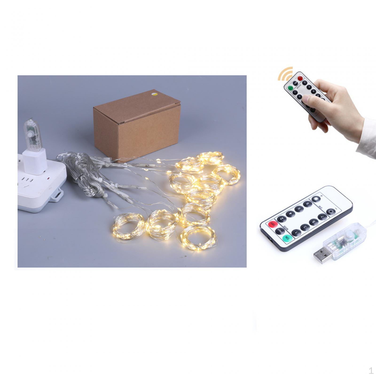 

Подвесные гирлянды для штор с дистанционным управлением для дома в саду Warm White 3x2m