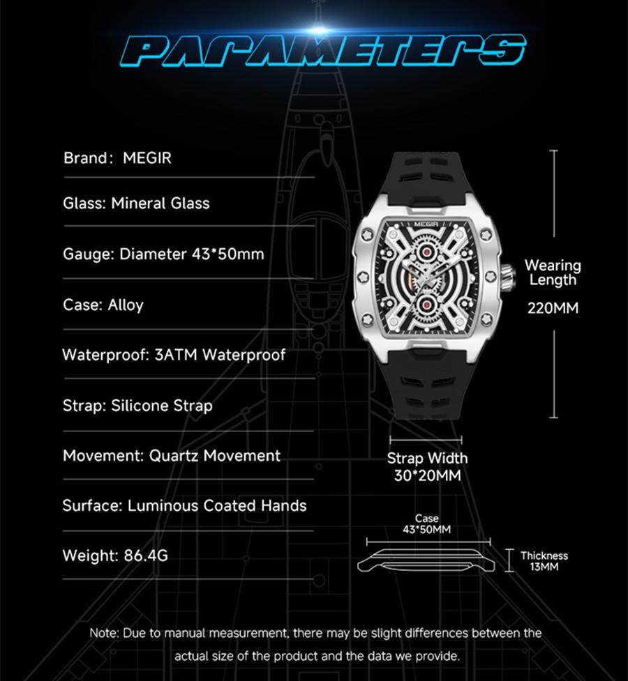 MEGIR Luxus Herrenuhr Mode Design Quarz Uhr Militär Sport Leuchtzeiger Armbanduhr Uhr Freizeit Relogio Masculino 8116