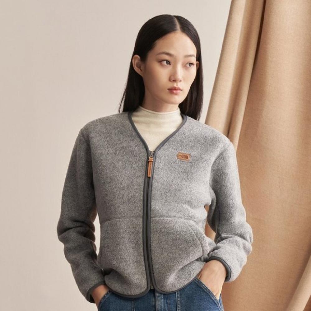 The North Face Vermo Wool Fleece Jacket Light Gray Nj4fr59b LIGHT GRAY/092