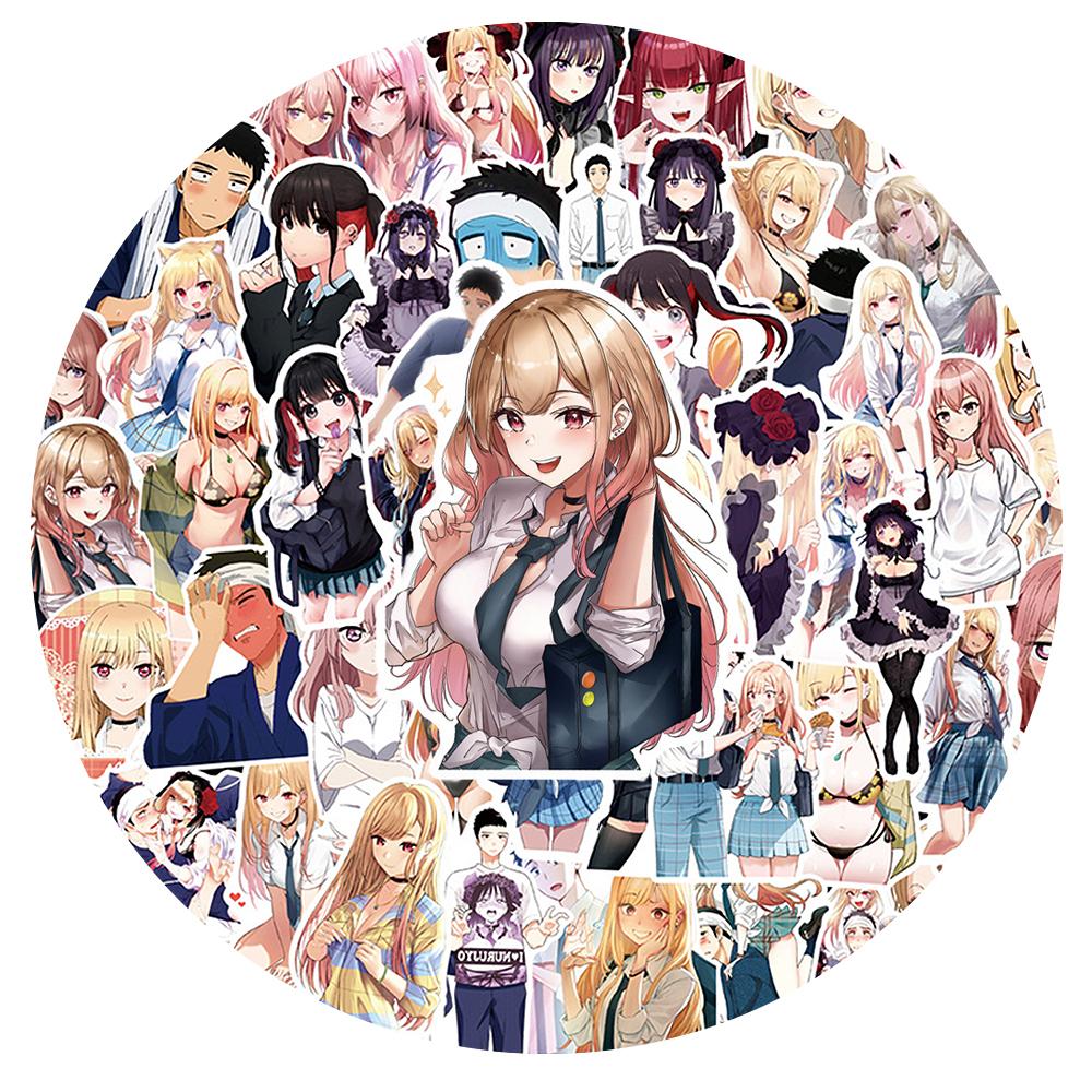 10/30/50pcs Kitagawa Marin Anime My Dress Up Darling Stickers Decals DIY Water Bottle Phone Luggage Cute Cartoon Sticker Packing