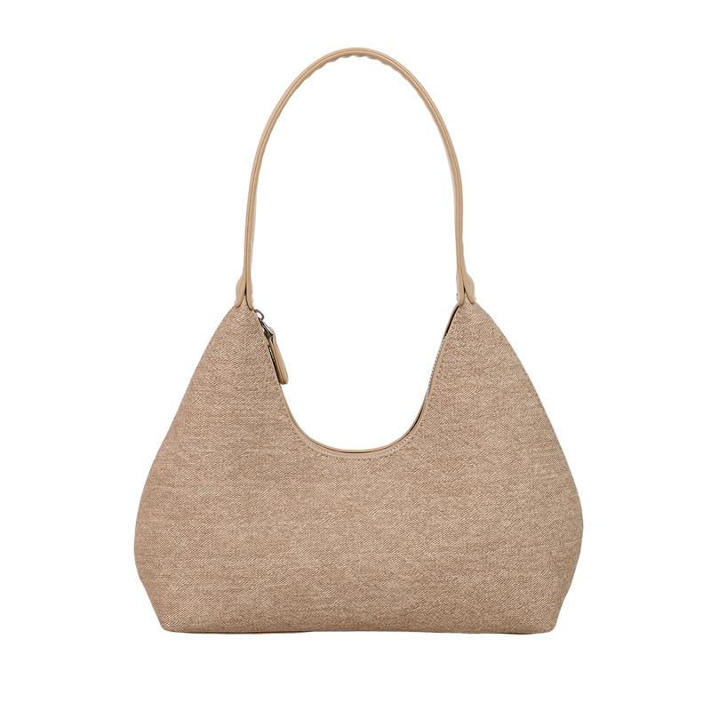 

Ретро повседневная сумка-багет большой вместимости для поездок на работу, женская новая сумка-полумесяц на плечо, модная сумочка хаки