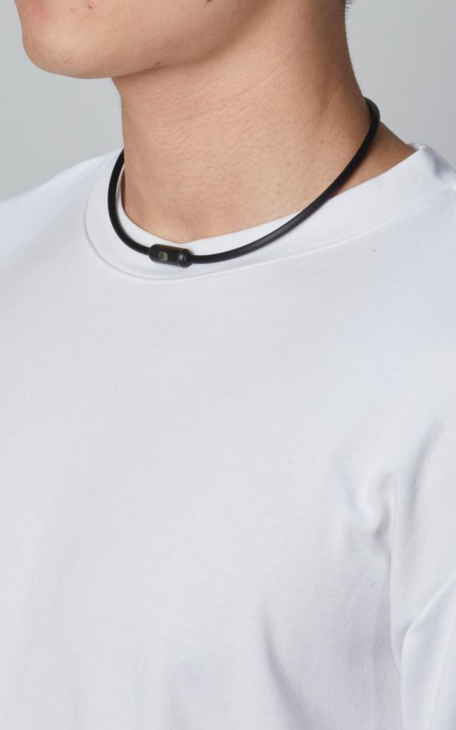 FINE TUNING Titanium Optimized Necklace Necklace/Quantum Technology/Titanium Necklace/Sports (Matte Black, 45cm)