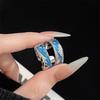 Star Sea Retro Wind Open Couple Ring Enamel Design Wavy Pattern Fashion Trend Personality Advanced