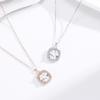 Shining Square Diamond Necklace Women's Niche Light Luxury Fashion High-end Ins Cold Style Jewelry Gift Women