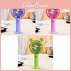 Cute Cartoon Round Ear Solid Base Stand Fan Lithium Battery Operated Handheld Rechargeable Fan