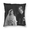 Prince Philip And The Queen Wedding Square Pillowcase Polyester Linen Velvet Pattern Zip Throw Pillow Case Sofa Cushion Cover