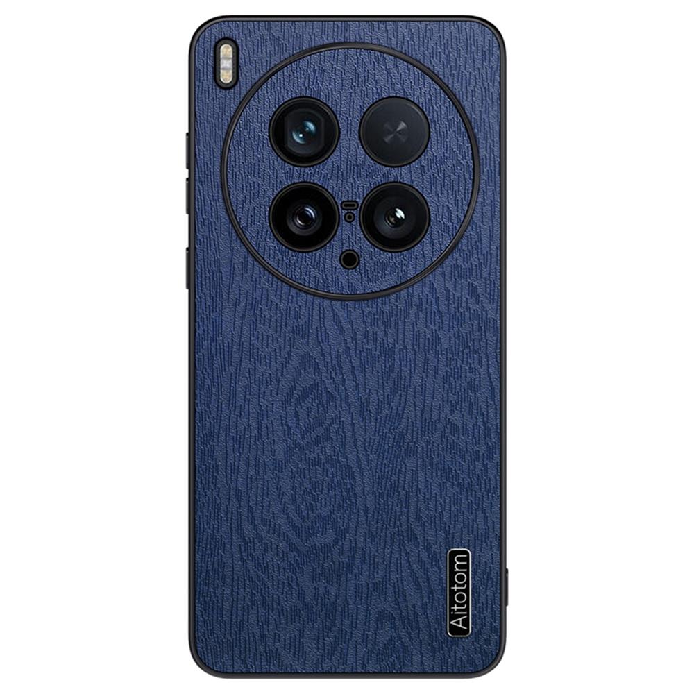 For vivo X200 Ultra 5G Case Wood Texture PU Leather Coated PC TPU Phone Cover