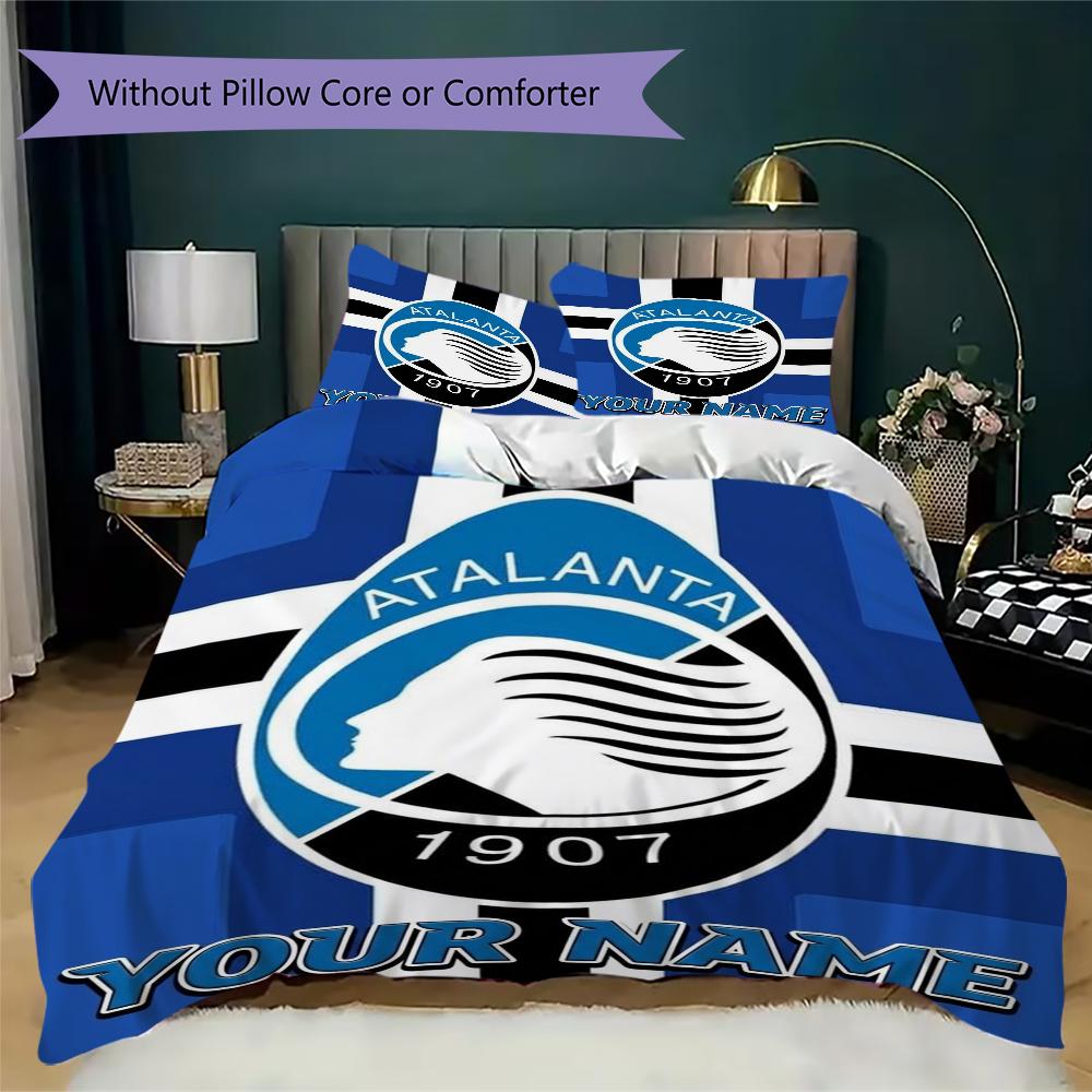 Custom Name Atalanta BC Pattern Bedding uilt Set uilt Cover Pillowcase Home Decoration Birthday Gift (1*duvet cover+2*pillowcase without core)