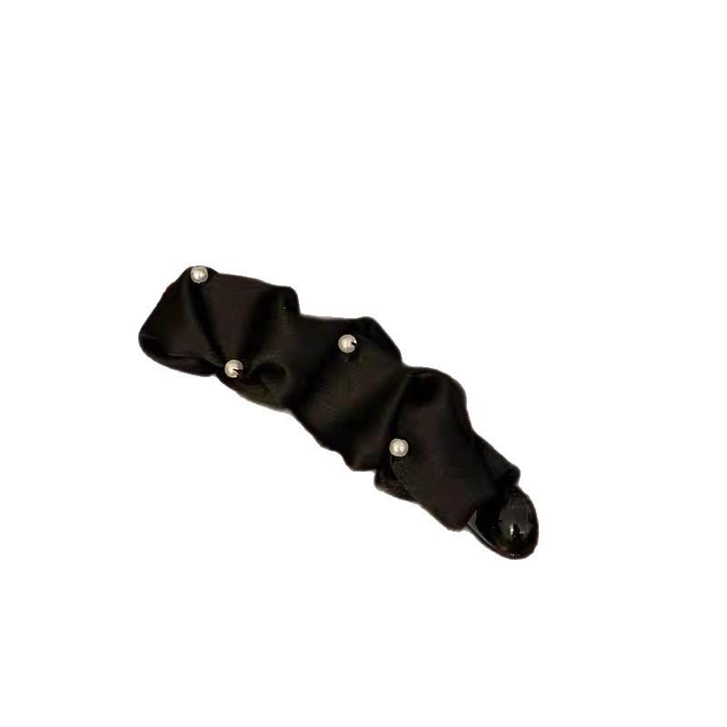 Small Pearl Banana Clip, Vertical Clip, Simple Ponytail Clip, High-end Hair Clip, Elegant Korean Hair Accessory and Headwear