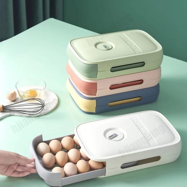 Egg Storage Container Household Colourful Multi-Layer Egg Fresh Storage Box for Kitchen Fridge