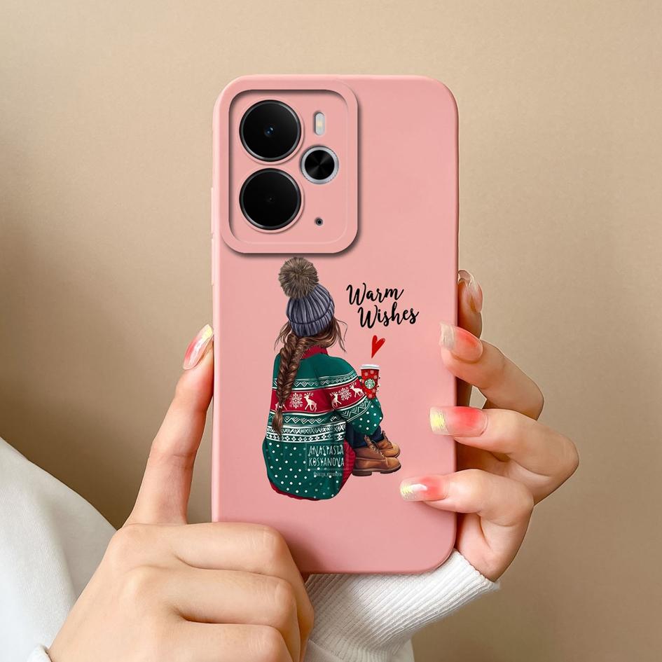 For Oppo Realme P3 C75x Narzo 10 30 60 A5 Pro 14 14T 14X Phone Cases Fashion Cool Girl High Quality Liquid Silicone Shockproof Housing For Oppo Covers