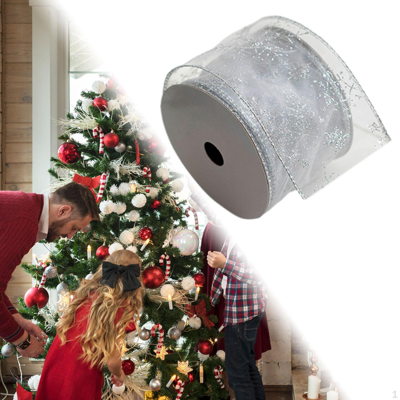 Рождественская лента Снежинка своими руками 10 ярдов Поделки Подарки Упаковка Рождество для торта