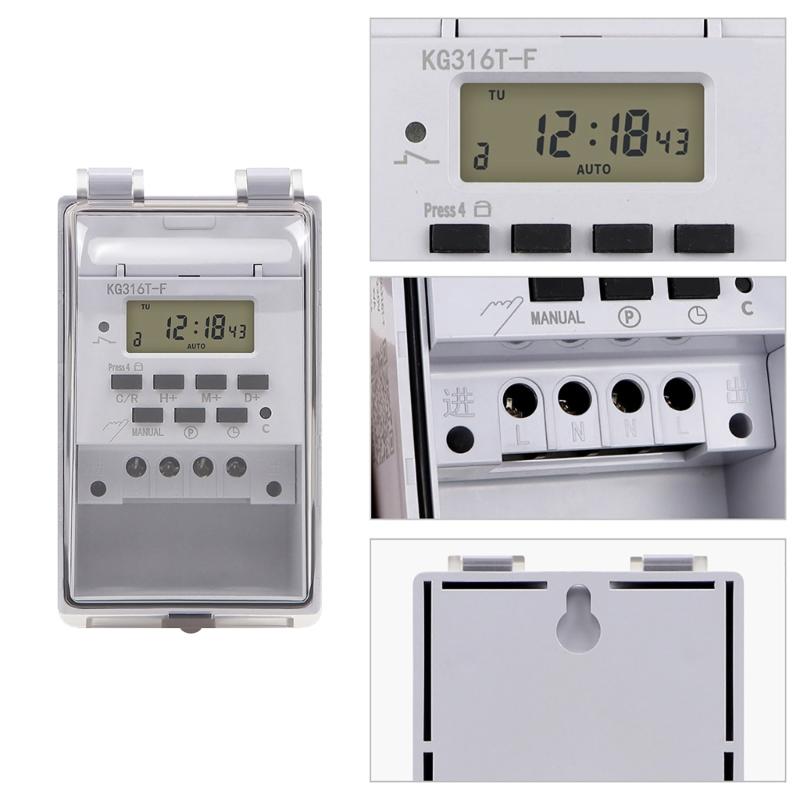 Programmable Digital Timer for Electrical, Indoor In Wall Light Timer Switches 220V 10Amp Electric Wall Timer for Appliances