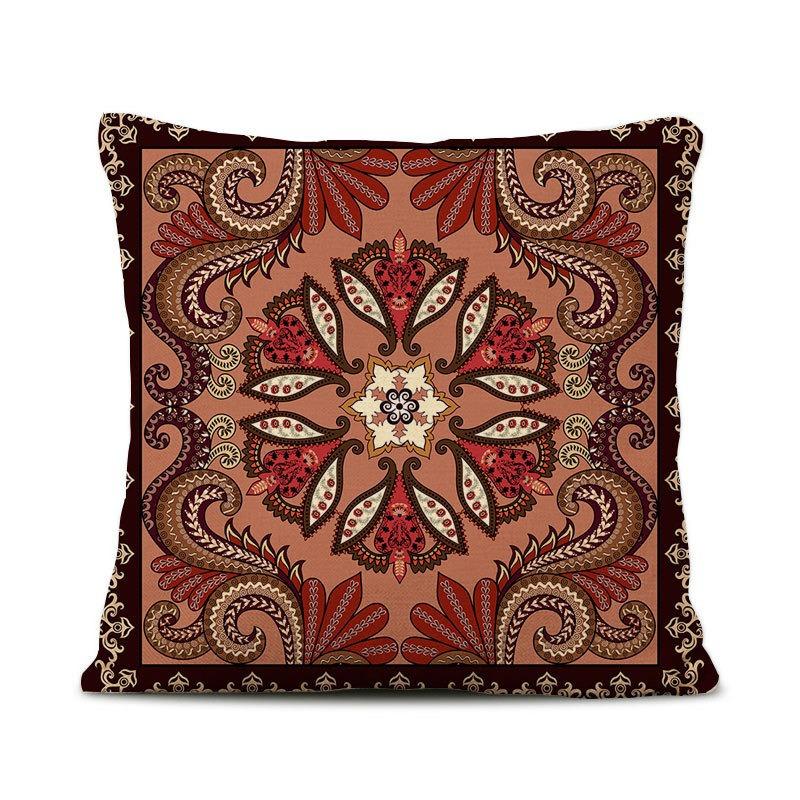 Retro Persian Style Turkish Waist Pillow, Luxury Ethnic Palace Style B&B Hotel Model Room Decoration Sofa Pillow