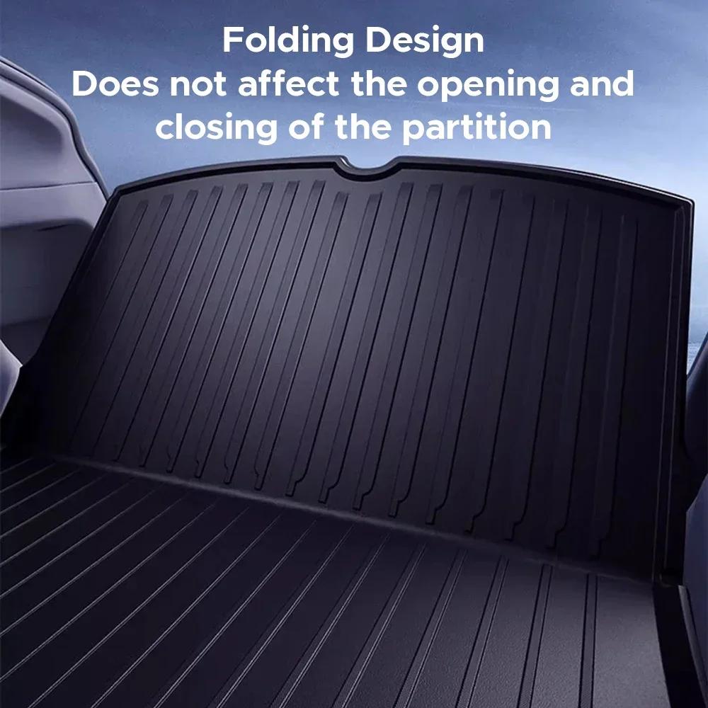 For Tesla Model Y 2025-2025 Front and Back Trunk Mat TPE Carpet Waterproof Weather-resistant Pads Up and Down Layer Mats