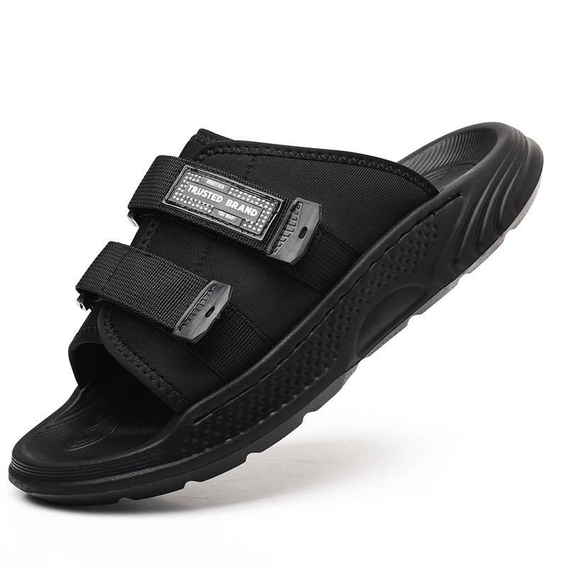 Fashion Thick Bottom Male Breathable Slippers Outdoor Men Sports Slippers Summer Handmade Men's Casual Shoes Beach Mens Slip On Shoes