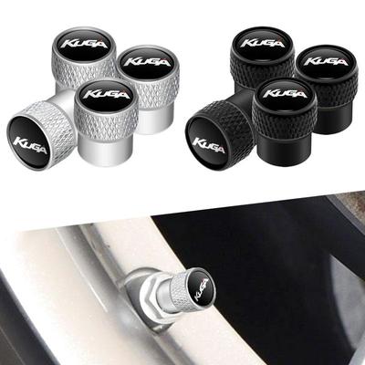 4 stuks/set Auto Kuga Letter Embleem Wielen Banden Ventieldoppen Metaal Band Stofdichte Afdekkingen Decoratie Accessoires