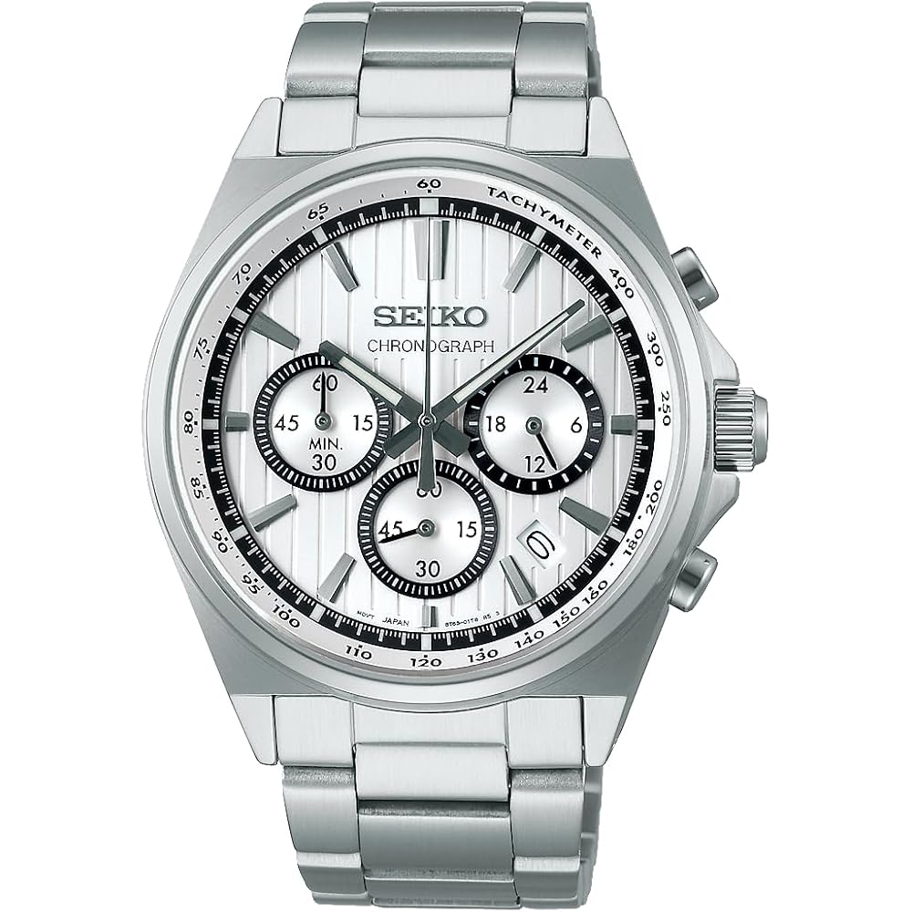Seiko Selection S Series Men s Quartz Chronograph Watch Silver Battery Operated