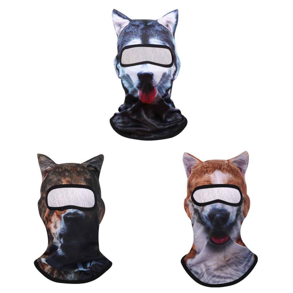 5/1 Stück 3D Stehohren Tier Sturmhaube Gesichtsmaske für Musikfestivals Raves Ski Cosplay Party Outdoor Sonnenschutz Sturmhaube Hut