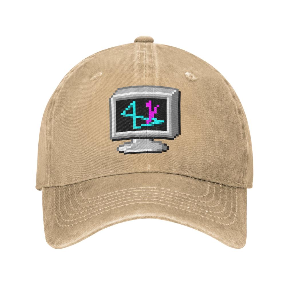 Mystify Your Mind Screen   Windows Baseball Cap Sun  Outdoor Gym High Quality Washed Trucker Hat Stylish Design Baseball Caps