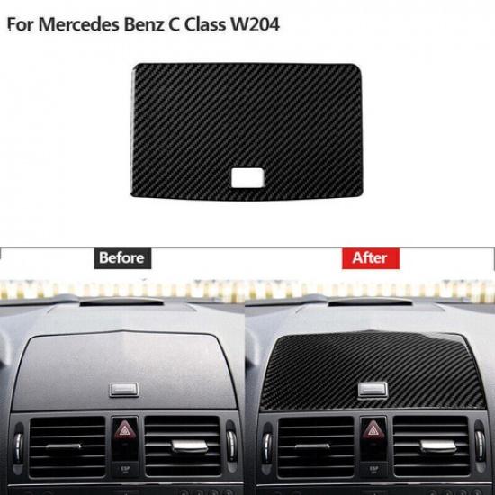 Carbon Fiber Navigation Control Panel Cover Trim For Mercedes-Benz C-class W204