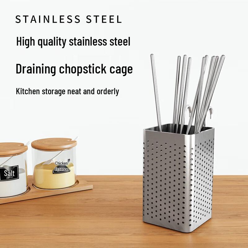 Stainless Steel Wall-Mounted Chopstick Holder