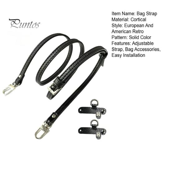 Sada nastavitelných popruhů na kabelku Ramenní popruh z umělé kůže s kovovými přezkami Výměna popruhu kabelky přes rameno pro dámskou mini tašku přes rameno