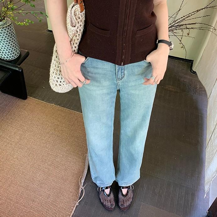 Sheepskin version~ Leather hollow mesh sandals women's summer one-word buckle with round head flat bottom shallow mouth Mary Jane single shoes