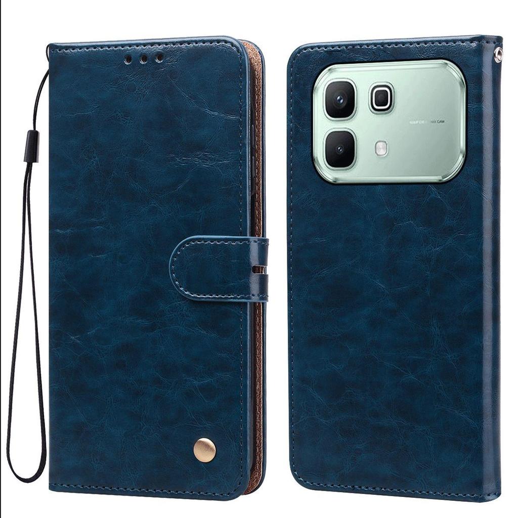 Vintage Crazy Horse Texture PU Leather Flip Wallet Phone Case for infinix NOTE 60 Pro,60 Card Holder Kickstand Shockproof Protective Cover