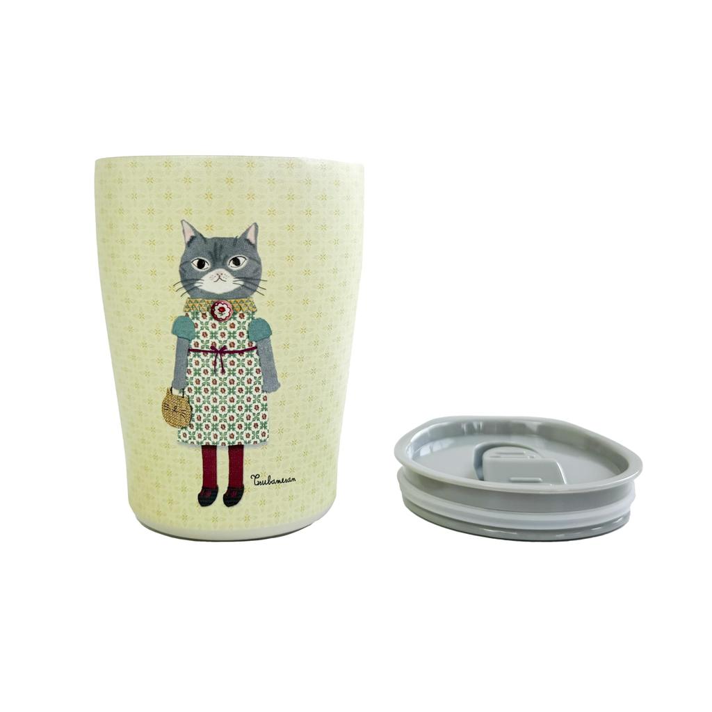 [Kusuguru Japan] Parlor Suzurando Tumbler with Lid, Small, 300ml, Swallow Design, CR