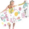 Fruit Print Plants No Sand Free Quick Dry Beach Towel Surf Poncho Bath Summer Swimming Fitness Yoga Mat Travel Camping Women
