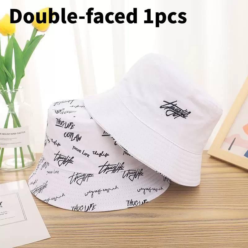 Fisherman Reversible Hat Sun Protection Breathable Cotton Cap Fashion Outdoor