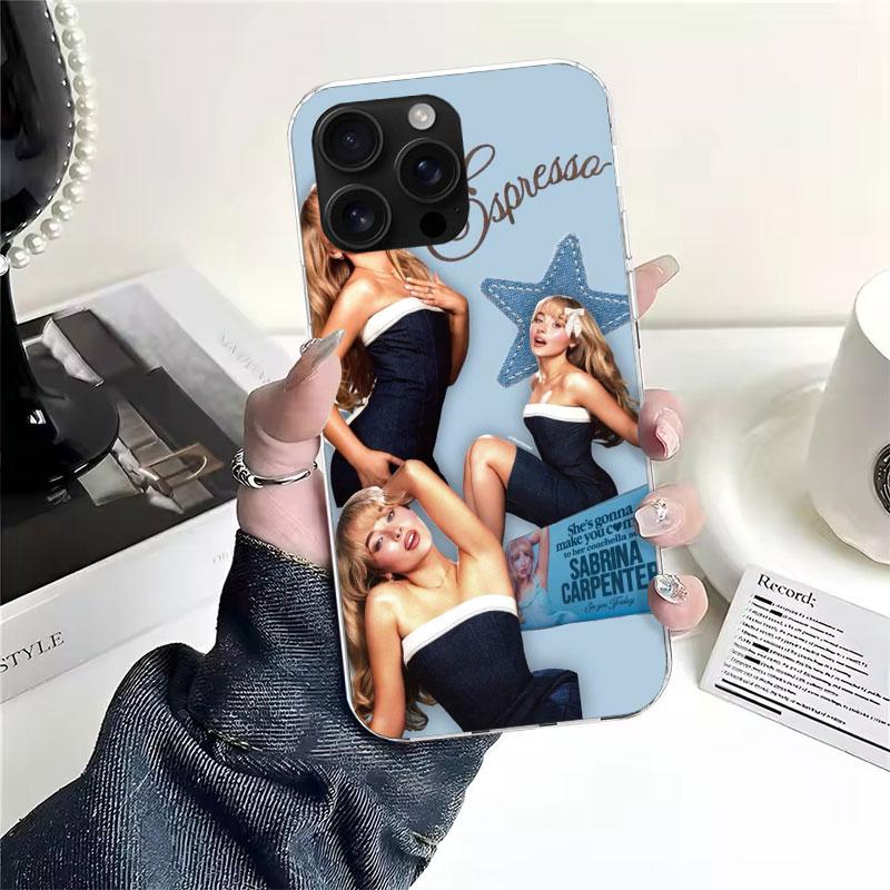 CR66 S-Sabrina C-Carpenter Soft Phone Case For IPhone 11 17 Air 16E 16 Pro Max 15 + 14 Plus 13 Mini 12 Apple 7 SE 8 Fundas Coque
