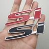 3D Metal Car Rear Trunk Fender Side Front Grille Logo Si Badge Si Emblem For Honda Civic Accord Jazz Si Sticker Accessories Aiq256